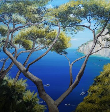 Capriblick Italien Nr.121 80x80 Der Capriblick! Die schönste Aussicht von Capri auf das Meer und den Golf von Sorrent. Ziel vieler Capri-Liebhaber...