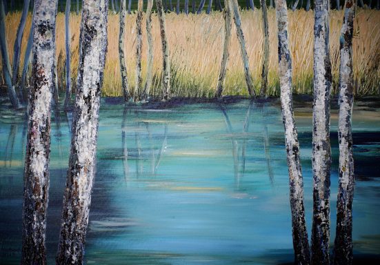 Blänke Nr.45 70x50 Eine Blänke ist ein Moorsee im ehemaligen Ostpreußen, ein Stück zauberhafte, unberührte Natur.