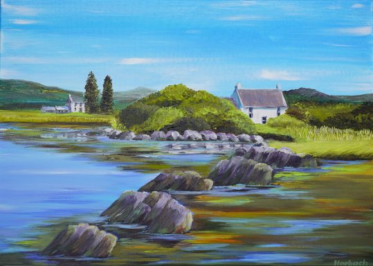 Kleiner Hafen in Irland 74x53cm
