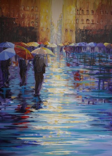 Im Regen 50x70cm