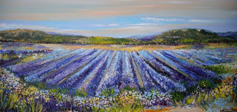 Lavendelfeld 80x40cm